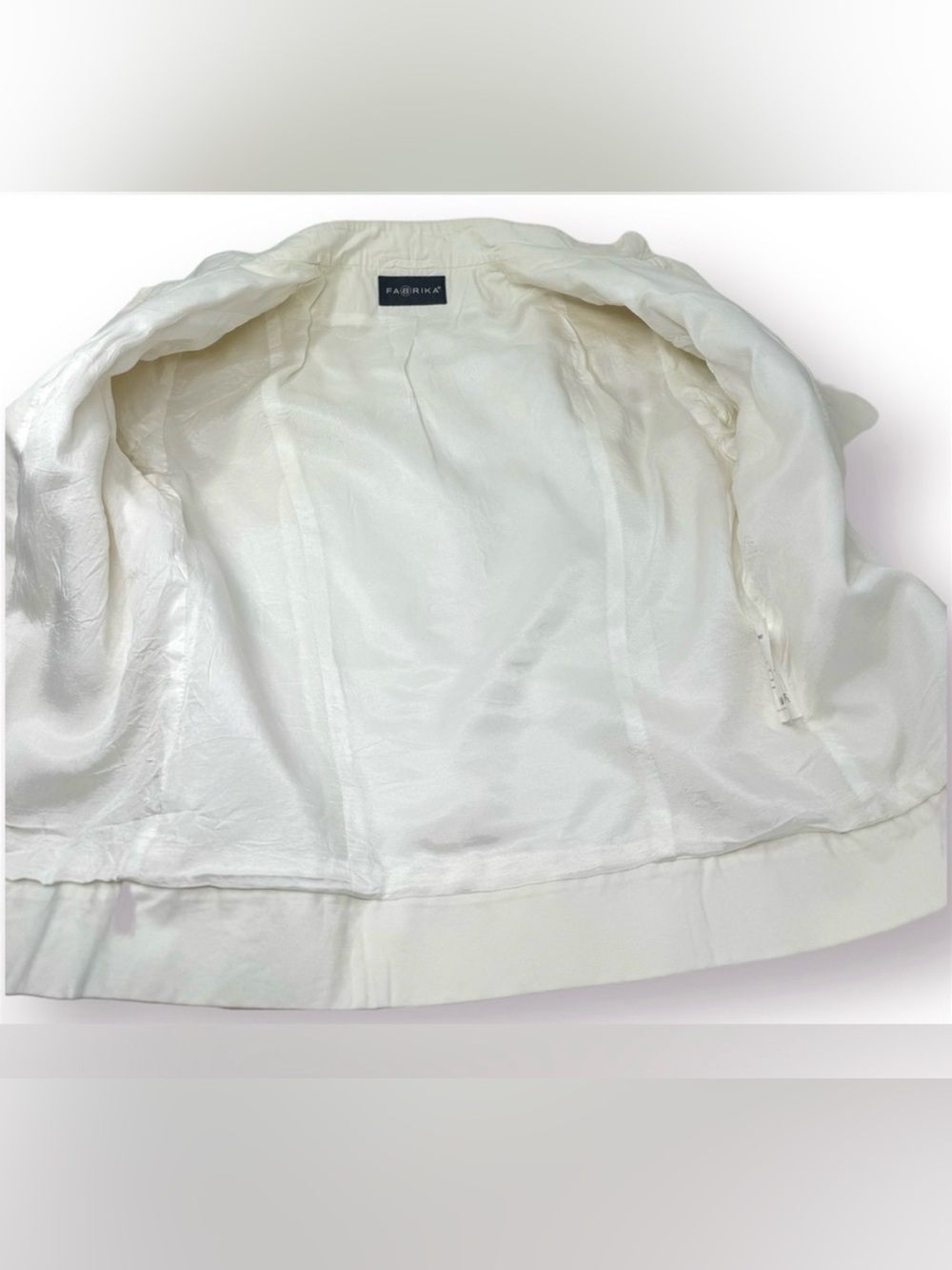 FABRIKA Ivory White Co-ord Set / Two-Piece Skirt Set with Cropped Jacket - Picture 13 of 15